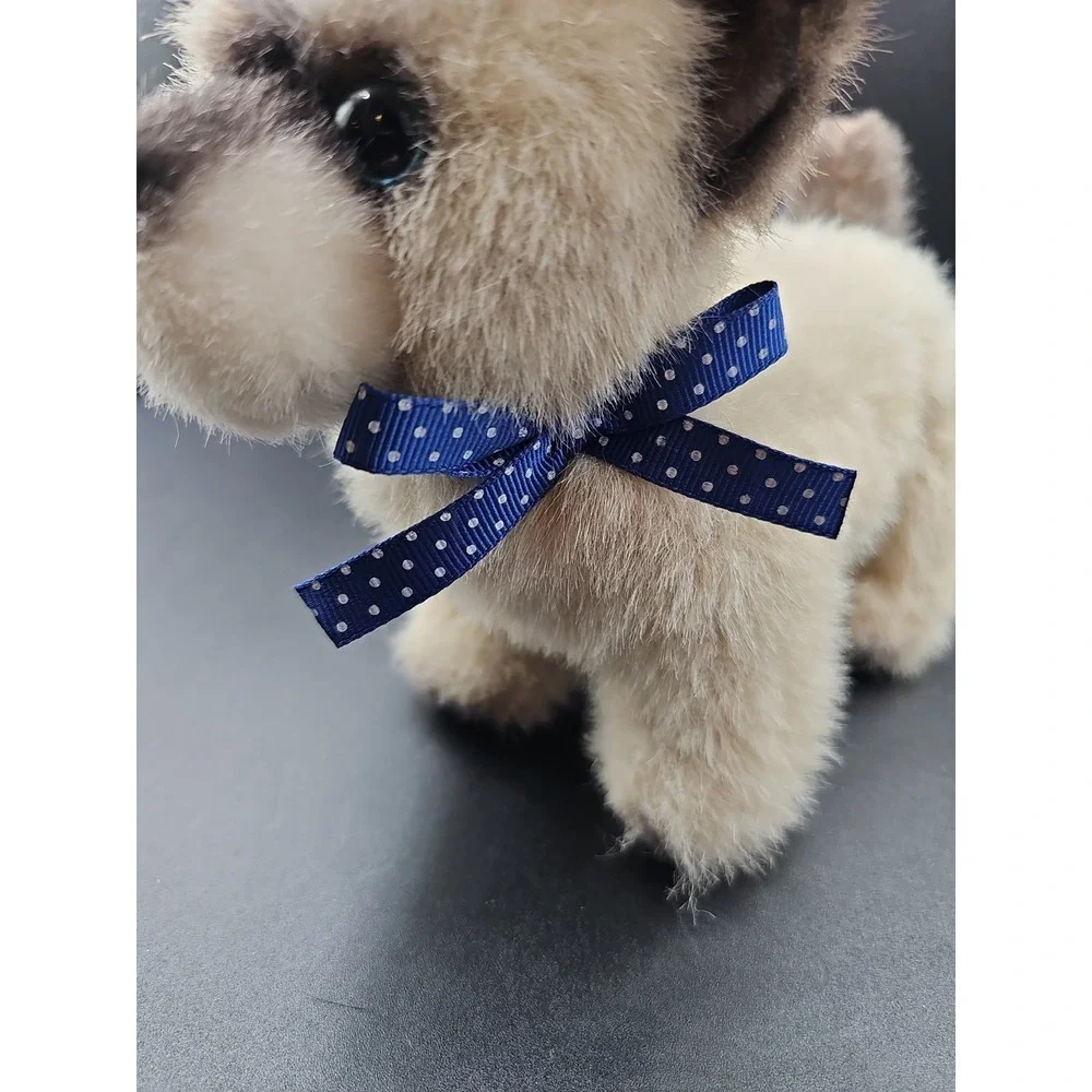 Vintage Gund Catnip Siamese Cat Plush #1126 Blue Polka Dot Bow Stuffer Kitten CC
